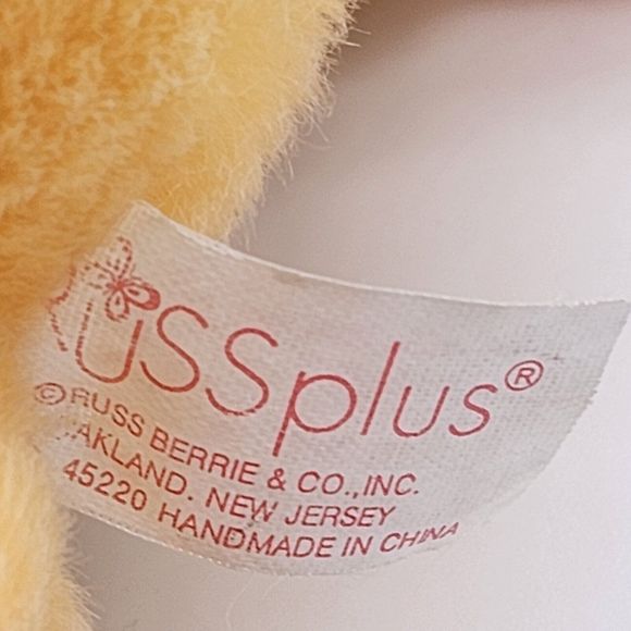 Russ Berrie Baby Chick Plush 8" Easter Basket Russ Plus Yellow Duck Soft Toy - Picture 8 of 9
